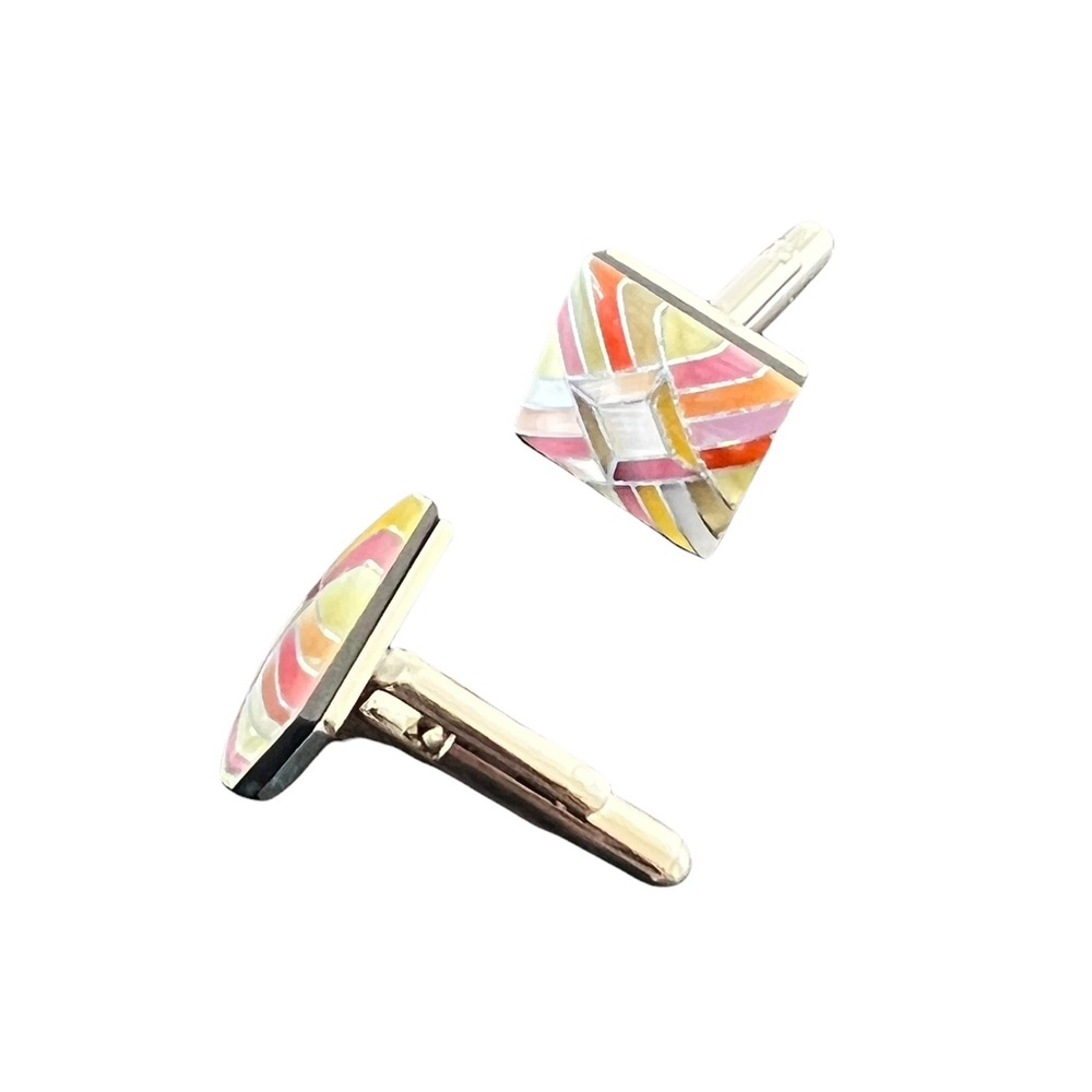 Silver Multicolored Cufflinks - image 4